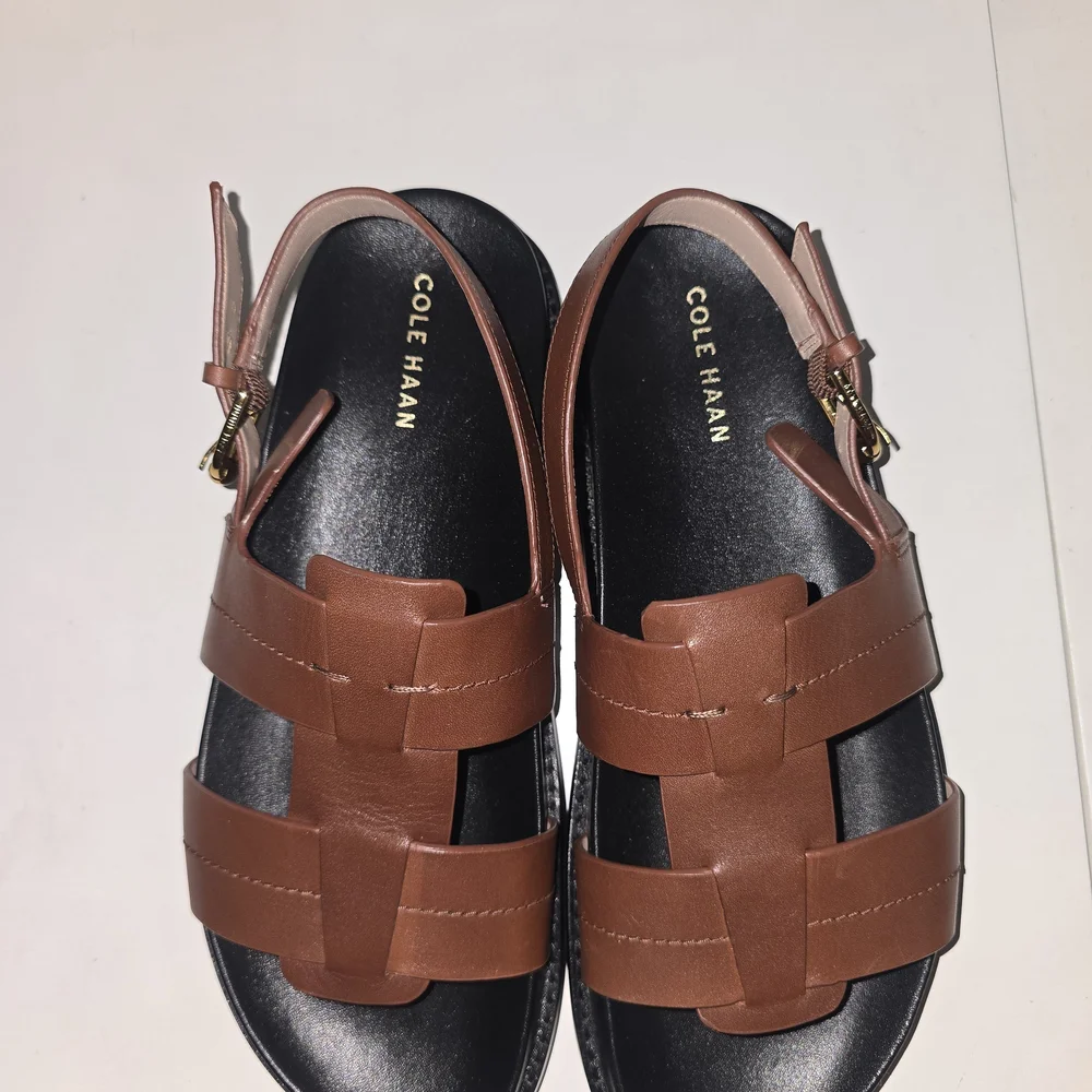 Cole Haan Brown Leather Slingback Sandals